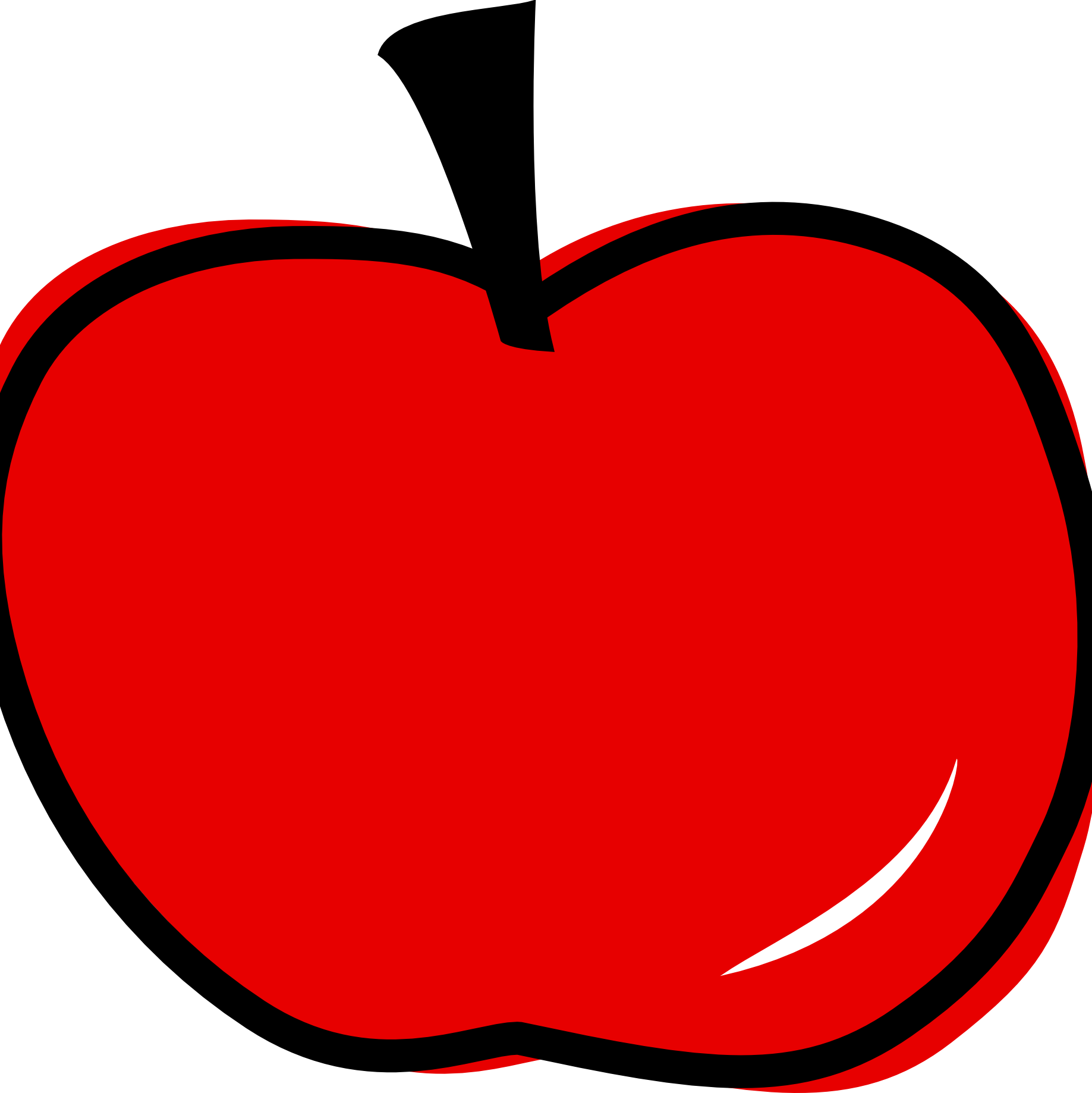 Яблоко apple нарисовать