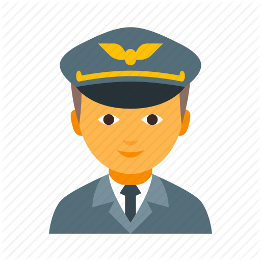 Aviation Cap Flier Male - Airplane Pilot Stewards Air Png Cartoon (512x512)