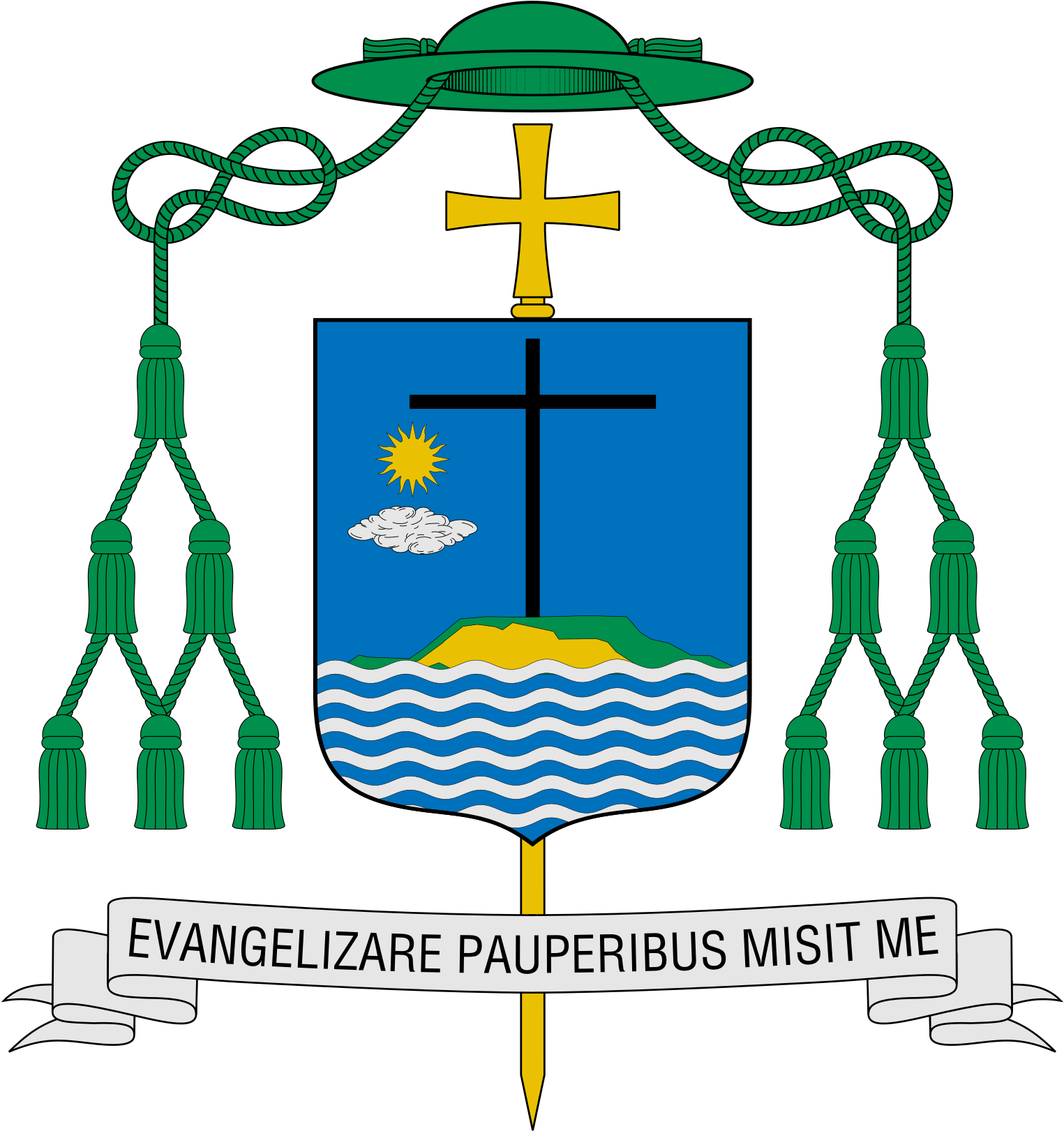 Coat Of Arms Of Bishop Jerónimo Tomás Abreu Herrera - Bishop Oscar Jaime Florencio Coat Of Arms (1534x1635)