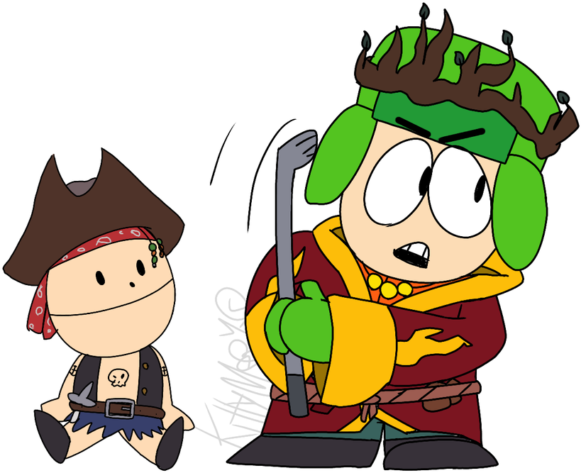 Only I Can Kick The Baby, Not You By Kittymery - Cartoon (1024x820)