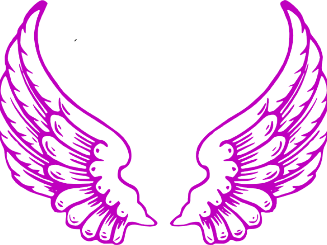 Angels Clipart Purple - Alas De Aguila Dibujo (640x480)