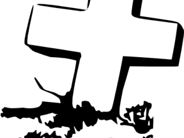 Cross Clipart Graveyard - Grave Clip Art (640x480)