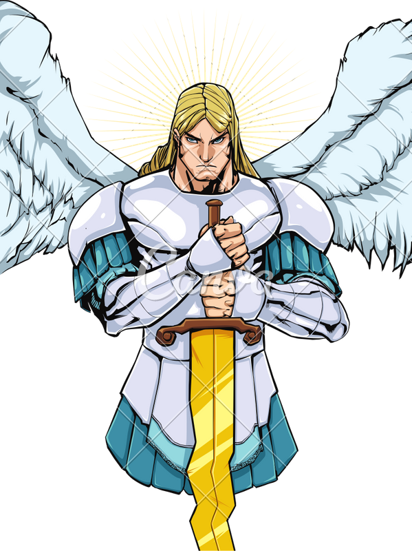 Archangel Michael Portrait Cartoon - Cartoon Images Of Arcangel Michael (599x800)