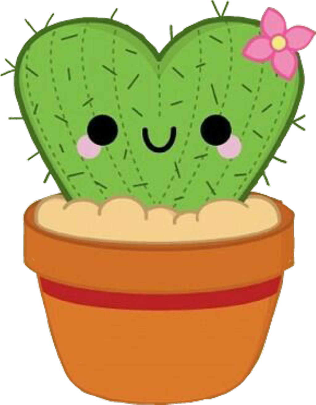 #cute #cacti #cactus #love #awesome #cool #fun - Cute Cactus Clipart Png (1024x1310)