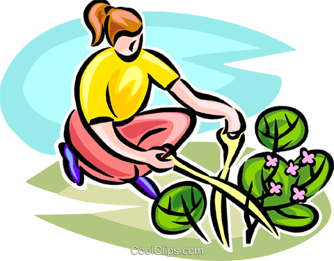 Nature And Garden And More Royalty Free Vector Clip - Working In The Garden (480x375)
