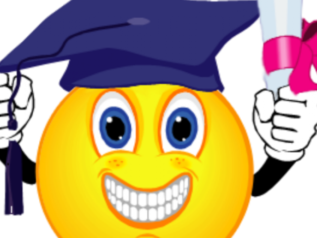 Sunglasses Emoji Clipart Scholar - Graduation Smiley Face Clip Art (640x480)