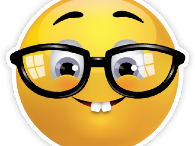 Sunglasses Emoji Clipart Nerdy - Emoticon Con Gafas Whatsapp (640x480)
