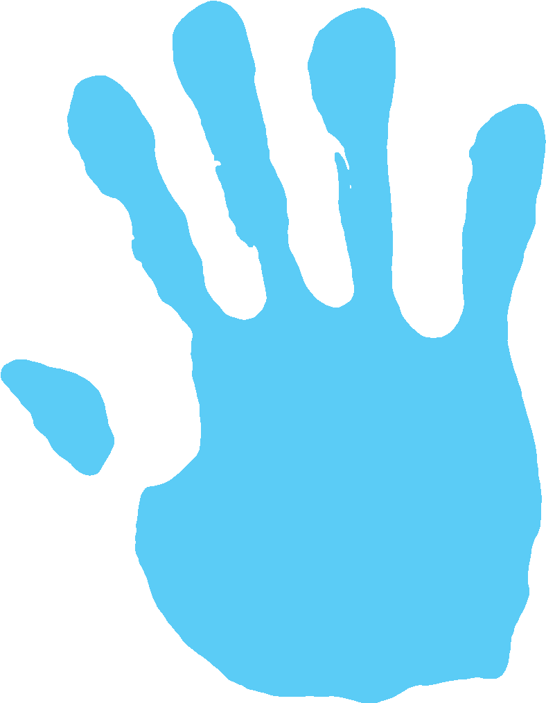 Fulham Osteopaths - Blue Hand Icon Png (802x1027)