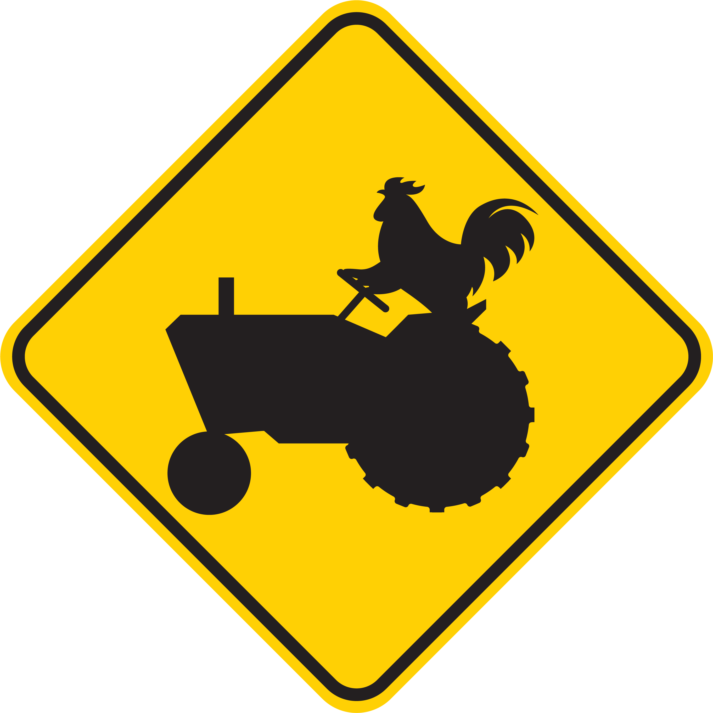 Northwest Chicken Tractors - Farm Vehicle Sign (5896x4443)