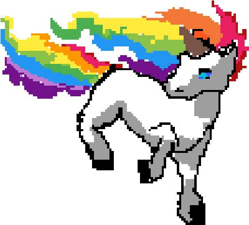 Random Image From User - Pixelated Unicorn (517x562)