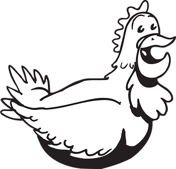 Chicken, Hen, Happy, Poultry, Livestock - Clip Art (353x340)