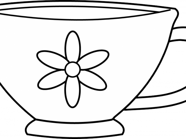Party Clipart Coffee - Coloring Picture Of Cup (640x480)