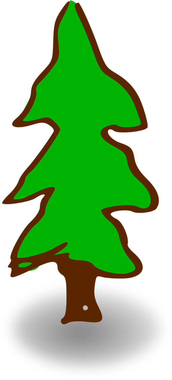 Beam,free Vector Graphics - Transparent Background Christmas Tree Cartoon (640x1280)