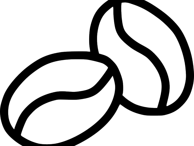 Coffee Beans Clipart Chalk - Seed Clipart Black And White (640x480)