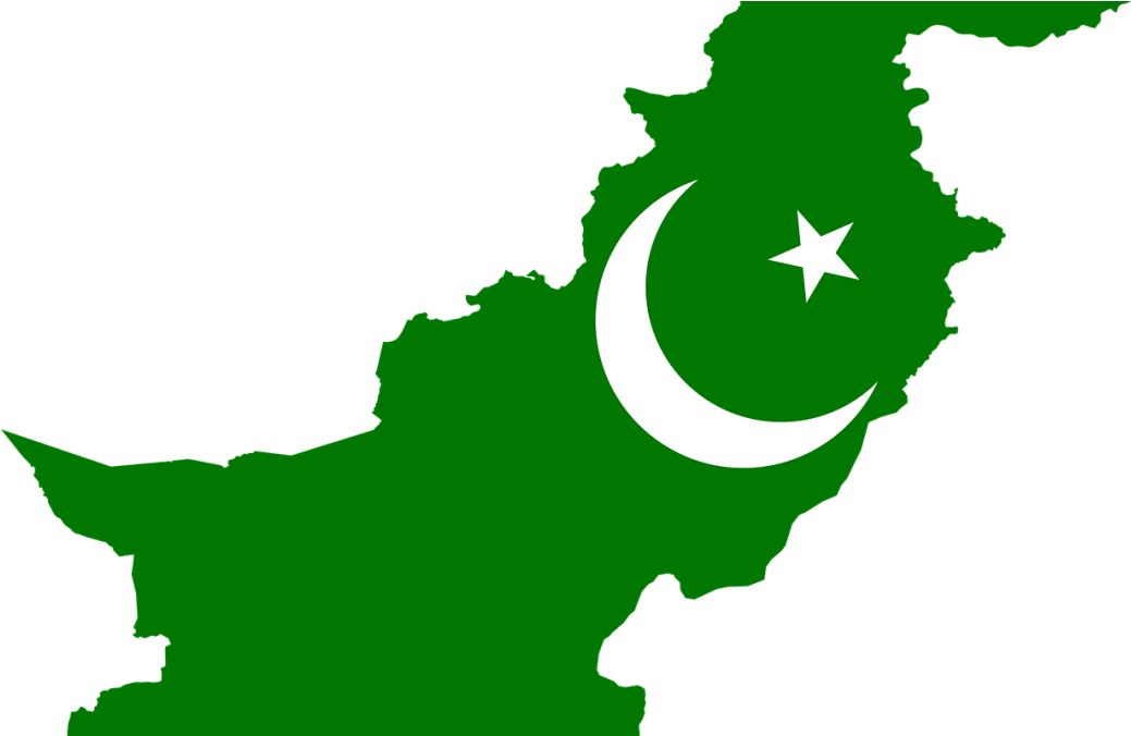 Pray For Recent Tensions Between Pakistan And India - Pakistan Flag Map (1080x675)