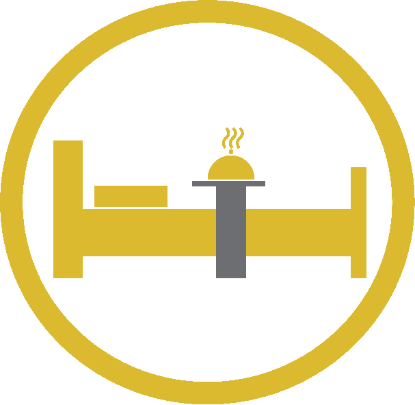 Bed And Breakfast Service - Circle (607x591)