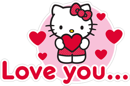 Viber Sticker «hello Kitty Summer» - Hello Kitty Whatsapp Stickers (490x317)