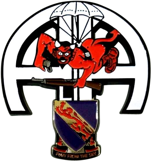 508th Parachute Infantry Regiment Challenge Coin - Cartoon (540x587)