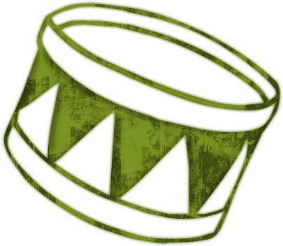 000852 Green Grunge Clipart Icon Media Music Drum1 - Drawings Music (512x512)