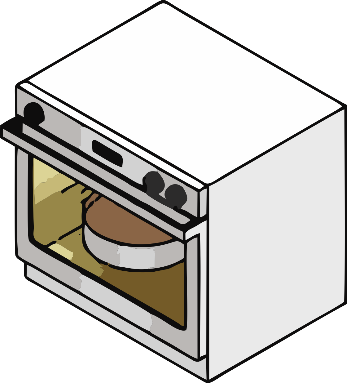 Good Things Come To Those Who Wait - Cake In Oven Clipart (1120x1235)