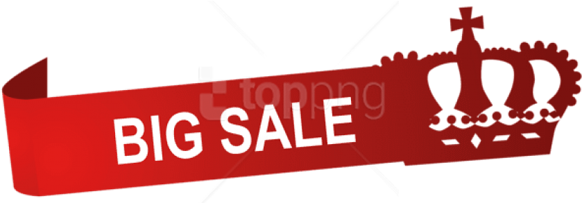 Download Big Sale Label With Crown Clipart Png Photo - Sales Stickers Png (850x292)