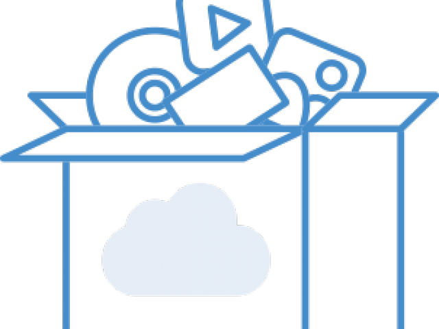 Cloud Server Clipart Blue Object - Cloud Server Clipart Blue Object (640x480)