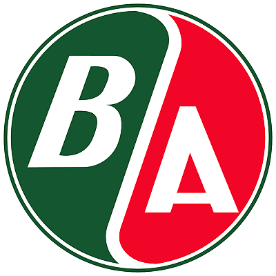 Two Vintage British American B-a Gas Decals Lubester - British American Oil Logo (400x400)