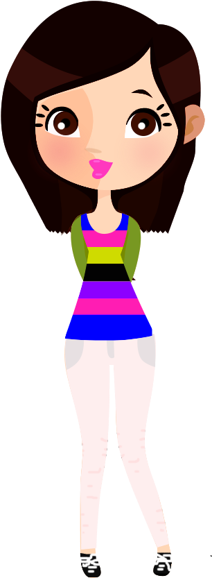 Clip Library Boneca Cartoon Kids Pinterest Anime Illustration - Muñequitas Dibujo (394x900)