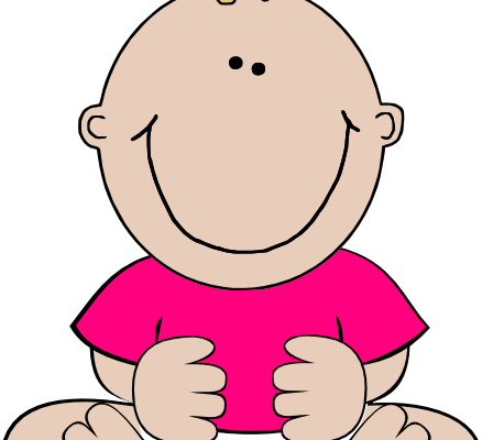 Baby Doll Clipart - Baby Girl Clip Art (438x400)