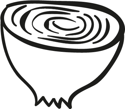 Half An Onion Vector - Food (400x400)