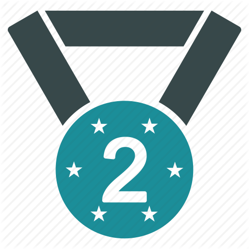 Medals Clipart Second Place - Second Place Icon (512x512)