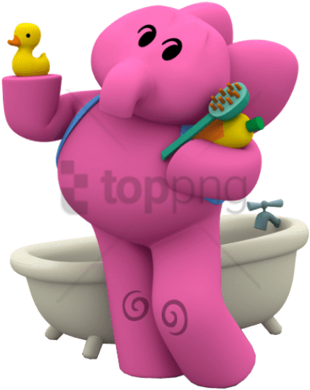 Free Png Download Elly Ready For Bath Clipart Png Photo - Png Pocoyo Elle (480x590)