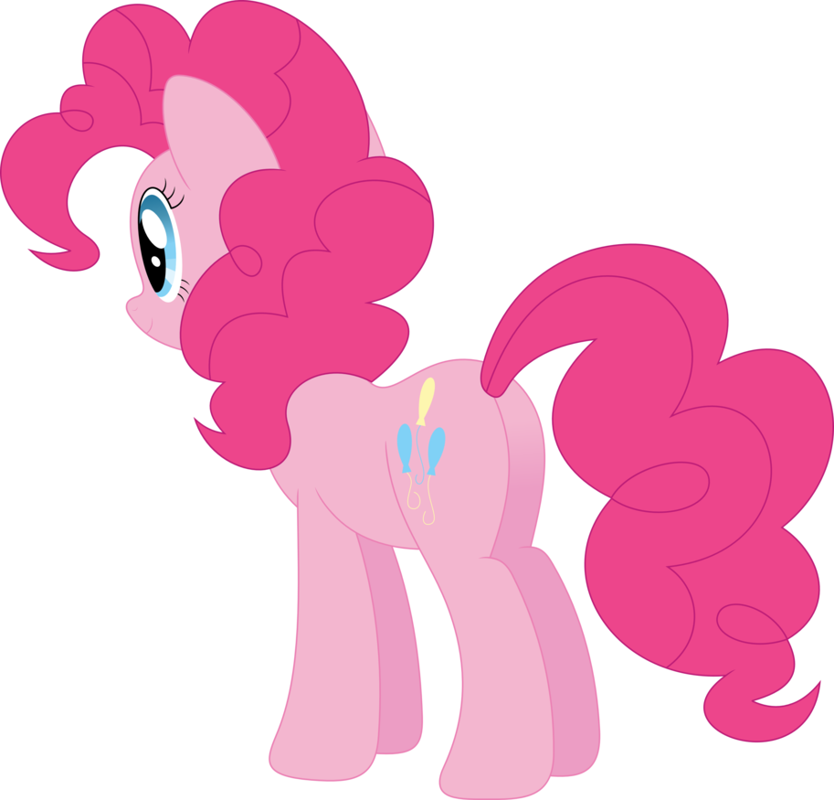 Funny Cartoon Animals Vector - Mlp Pinkie Pie Running (913x875)