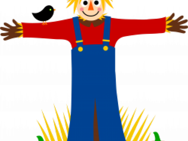 Scarecrow Clipart October - نقاشی مترسک در مزرعه (640x480)