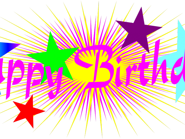 Happy Birthday Clipart Word - Graphic Design (640x480)