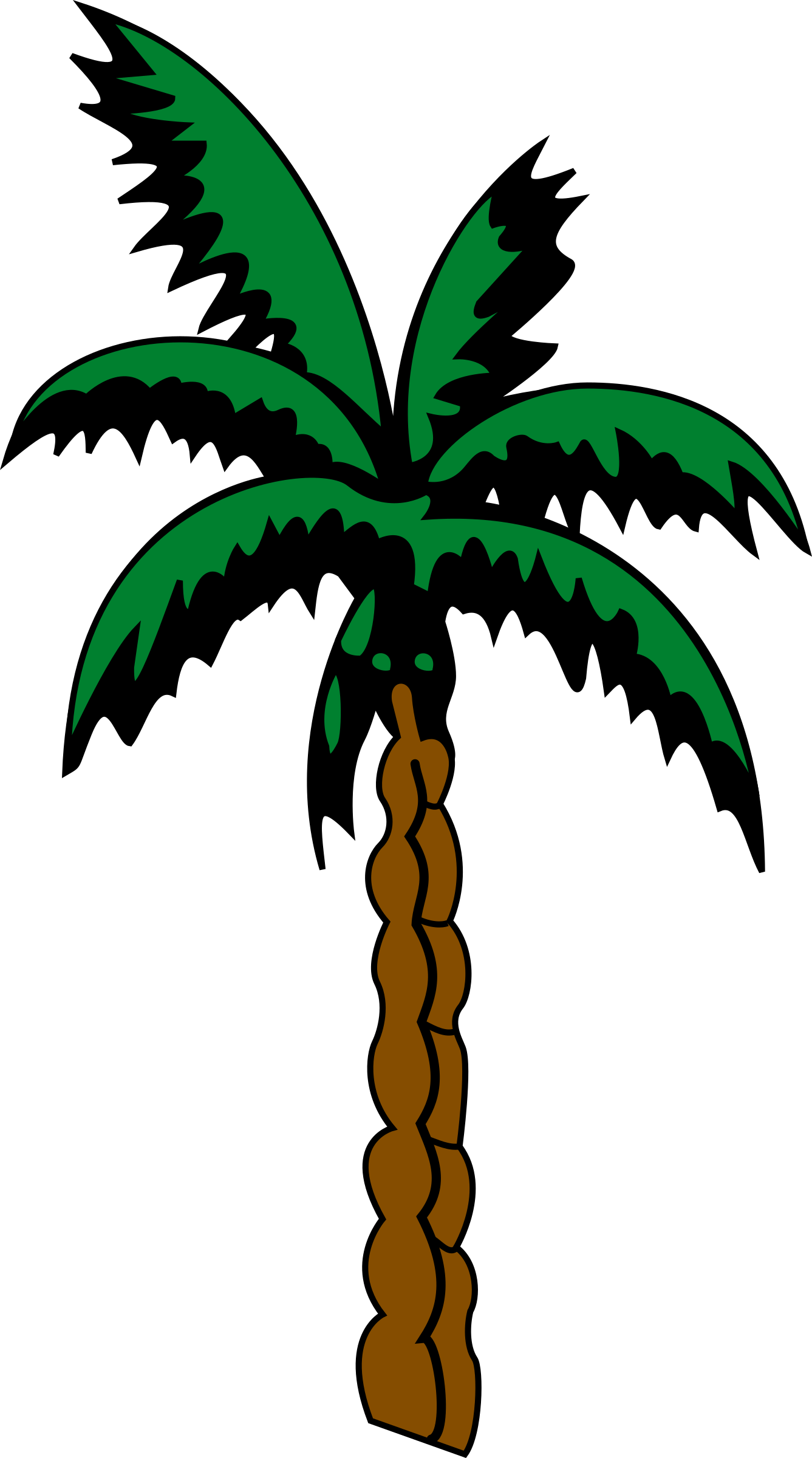Palm Tree 4 - Pohon Palem Vektor (1337x2400)