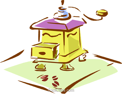 Coffee Grinder Royalty Free Vector Clip Art Illustration - Coffee Grinder Royalty Free Vector Clip Art Illustration (480x370)