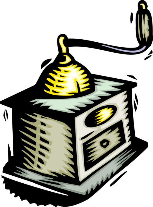 Vector Illustration Of Manual Burr-mill Kitchen Coffee - Vector Illustration Of Manual Burr-mill Kitchen Coffee (519x700)
