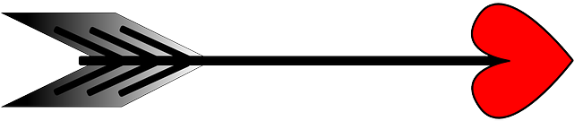 Arrow Recreation Heart Love - Cupids Arrow Clip Art Free (640x320)