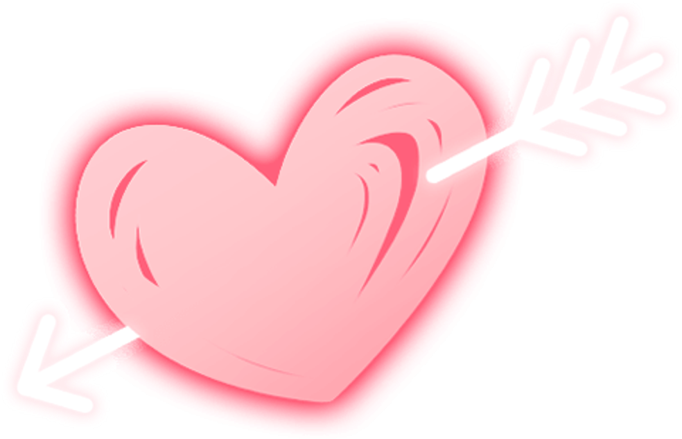 #love #heart #arrow #light #cute #lightpainting #luminous - Heart (1024x1024)