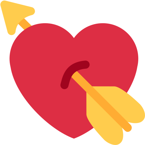 Heart With Arrow - Twemoji Heart (512x512)