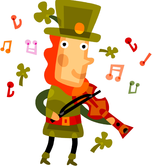 Pat's Day - Irish Music Clipart (535x583)