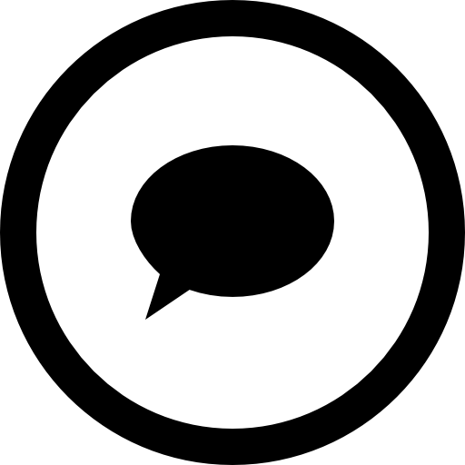 Comment Button Transparent - 1 With A Circle Around (512x512)