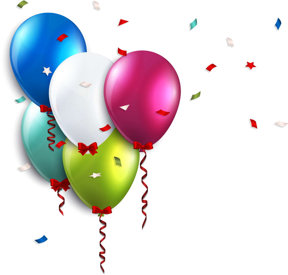 Birthday Wedding Invitation Clip Art Balloons Transprent - Birthday Red Balloons Clip Art (1200x1200)