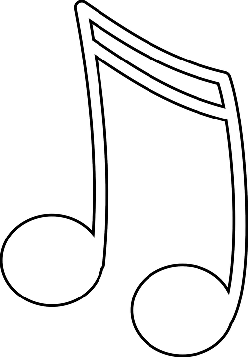 Music Notes Clipart Tune - White Music Note Clipart (501x720)