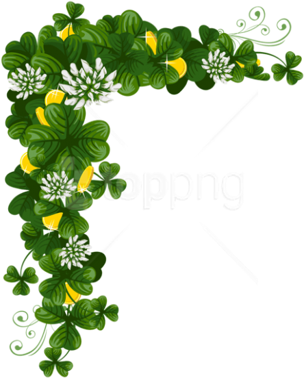 Free Png Download St Patricks Day Shamrocks With Coins - St Patricks Day Transparent Png (480x580)