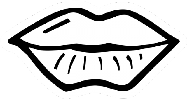 Drawn Feelings Lip - Lips Line Art Png (640x480)