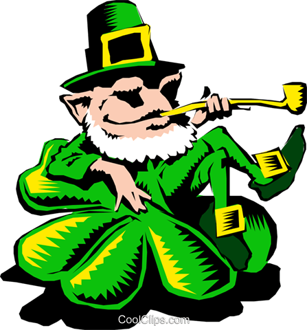 Cartoon Leprechaun Royalty Free Vector Clip Art Illustration - Illustration (447x480)