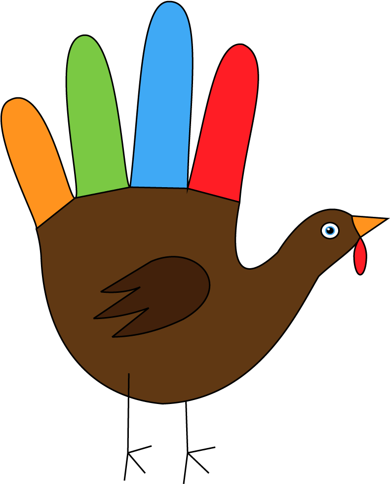 Scarf Clipart Hands - Hand Turkey Transparent (828x1071)