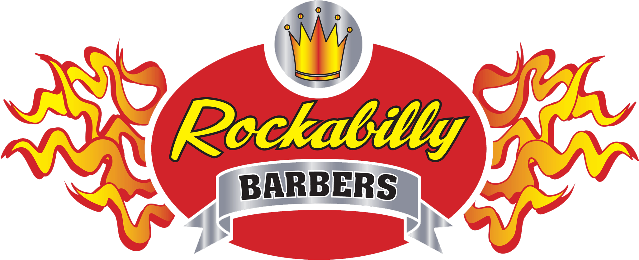Barbet Clipart Barber Shave - Rockabilly Barbers Logo (2110x899)